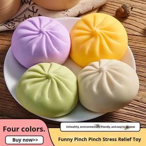 Jouet anti-stress tendance en plastique simulé, à rebond lent, en forme de Char Siu et Xiao Long Bao, pour farces - Product Image 3