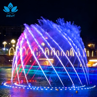 Fontaine musicale de danse extérieure commerciale de luxe au design moderne en acier inoxydable, étanche, durable et facile à installer