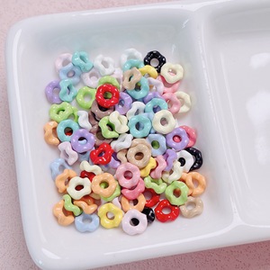 Nouvelles perles acryliques en forme de donut de 6,3 mm, épaisses, pastel, à grand trou, ondulées, pour la fabrication de bijoux, porte-clés et chaînes de téléphone, en vrac - Product Image 3