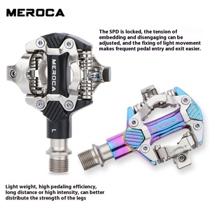 Pédales de chaussures <span class=keywords><strong>BMX</strong></span> Meroca en alliage d'aluminium, pédales autobloquantes avec roulements scellés SpD et plaques de verrouillage - Product Image 3