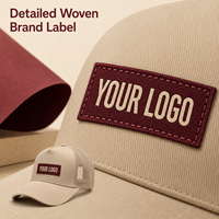 Gorra trucker de 5 paneles con etiqueta tejida, gorra de béisbol de algodón con malla frontal, ajustable, estilo streetwear, marca privada, venta al por mayor