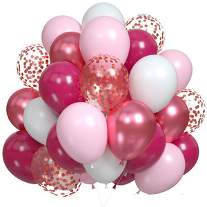 50 Paquetes <span class=keywords><strong>de</strong></span> Globos <span class=keywords><strong>de</strong></span> 10 Pulgadas para Arco <span class=keywords><strong>de</strong></span> Guirnalda, Rosa Metálico, Cromado, Oro Rosa, Decoraciones para Fiestas <span class=keywords><strong>de</strong></span> San Valentín y Bodas - Product Image 2