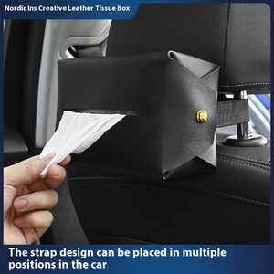 Boîte à mouchoirs en cuir <span class=keywords><strong>de</strong></span> luxe moderne haut <span class=keywords><strong>de</strong></span> gamme, accessoire <span class=keywords><strong>de</strong></span> maison élégant, pompe <span class=keywords><strong>de</strong></span> dossier pour <span class=keywords><strong>femme</strong></span>, rangement personnalisé, couleur personnalisée - Product Image 3