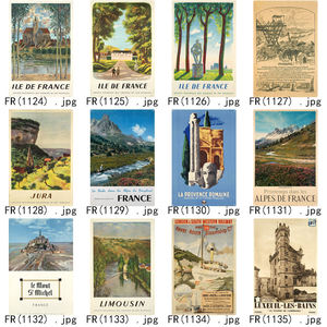 Bas prix mode haute qualité Plaque en métal 20X30CM UV imprimé exposition mur Art paysage France étain signe coloré rétro - Product Image 3