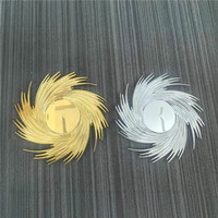 Assiettes de présentation Tornado en plastique de 13 pouces pour mariages, événements, fêtes, salles à manger, fruits et desserts, coloris Or et Argent