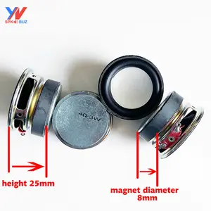 YUENENG tam aralık 45mm sürücü harici manyetik 4 ohm 3 w bas çoklu ortam hoparlörü