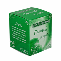 Boîte à thé OEM blanche de qualité alimentaire avec impression florale personnalisée, pour infusion de camomille sans caféine, emballage cadeau