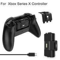 2 packs de batteries de manettes rechargeables pour Xbox One/Xbox Series X avec 4 couvercles