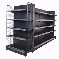 Étagère Gondola en fer métallique, étagère d'épicerie, de supermarché, pour les magasins, personnalisés