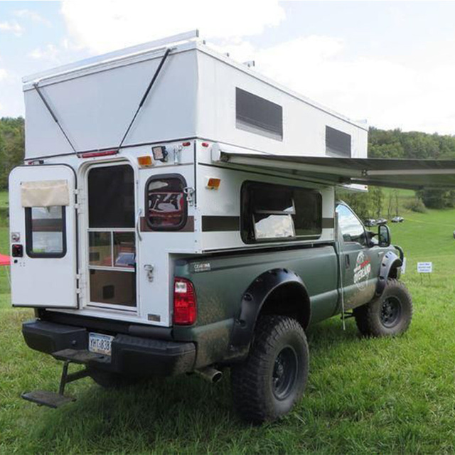 Lightweight Top Manufacture Aluminum Slide in Popup Mid Size Truck Pop Top Camper Topper Ute Canopy With Roof Top Tent