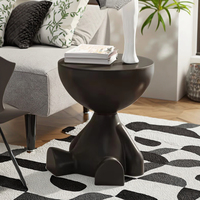 Table basse multifonctionnelle décorative en plastique de style moderne avec forme unique, espace de rangement d'angle, meubles de salon gain de place