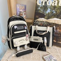 Mochila para ordenador portátil de moda para escuela primaria para niñas Mochila impermeable duradera para niños con forro de poliéster y características USB
