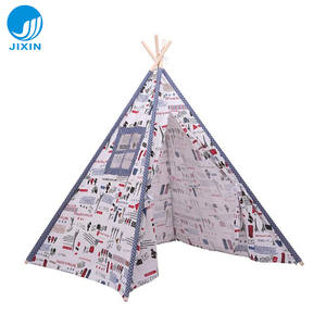 Intérieur Extérieur Enfants Belle Maison De Jeu Imprimer pour Enfants Indien <span class=keywords><strong>Tipi</strong></span> Tentes Présent Support En <span class=keywords><strong>Bois</strong></span> Drôle Jouer Tente - Product Image 3