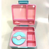 Boîte à lunch bento isotherme en PP de qualité alimentaire, éco-responsable, à deux zones de température, pour enfants, avec plus de 3 compartiments, thermos détachable, portable et facile à utiliser