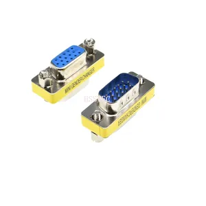 Vga Svga Db15 15pin Mannelijke Naar Vrouwelijke Connector 15P Mini Gender Wisselaar Adapter