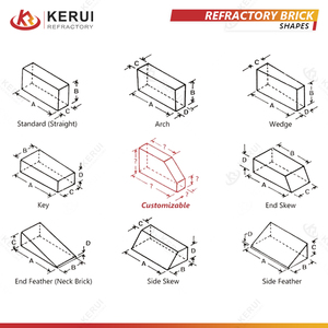 Briques réfractaires en <span class=keywords><strong>vermiculite</strong></span> KERUI à faible déformation, briques en argile réfractaire à haute teneur en alumine pour fours - Product Image 6