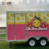 Chariot de vente mobile personnalisé, remorque alimentaire avec cuisine complète, équipement de restaurant commercial, camion à jus