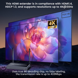 SYONG RGB 4K 200m Inalámbrico HDMI Transmisor y receptor de datos de video, 1 a 4 piezas <span class=keywords><strong>Wifi</strong></span> HDMI Extender sobre TCP IP Extensor inalámbrico - Product Image 4