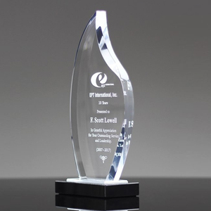 Plaques en verre à facettes en forme de flamme pour les récompenses bancaires <span class=keywords><strong>Memeto</strong></span> - Product Image 4