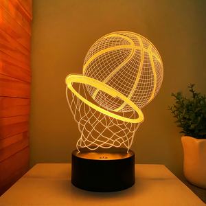 Lampe de chevet basketball pour garçons, 7 couleurs changeantes, décoration sportive cool pour <span class=keywords><strong>chambre</strong></span> à coucher - Product Image 5