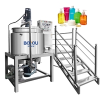 Machine de fabrication de désinfectant pour les mains et de gel douche, cuve de mélange liquide en acier inoxydable avec homogénéisateur émulsifiant