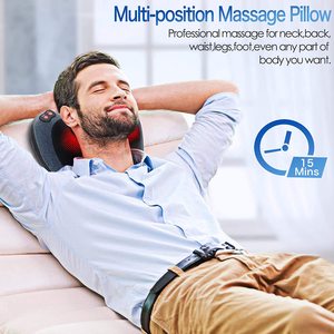 Electronic Kneading With Heat Shiatsu Intelligent Portable <strong>Back</strong> Neck Leg <strong>Massage</strong> Support Pillow - Product Image 6
