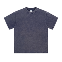 T-shirt Homme Vintage Personnalisé avec Logo DTF, Coton Lourd 230g, Manches Courtes, Effet Délavé, Épaules Tombantes, Coupe Ample Rétro, Style Streetwear