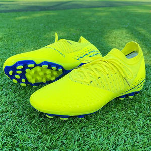 Factory Outlet Professional Soccer Cleats Knit Woven Exterior Durable TPU Sole Firm Ground <b>Boots</b> Men Club <b>Spring</b> Autumn - Product Image 5