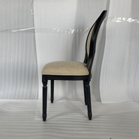 Chaises de salle à manger sans accoudoirs en bois de luxe antique pour table à manger