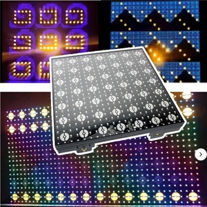 IP65 Vollfarb-7x7-Gold-Pixelmatrix-LED-Bühnenhintergrund mit DMX512-Steuerung, <span class=keywords><strong>200W</strong></span> Leistung, RGBW UV Pixel Display Board für Event-Bars - Product Image 4