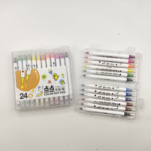 Pennarelli a punta Dot a base d'acqua pennarelli ad acquerello Art pennarelli a doppia punta per il <span class=keywords><strong>disegno</strong></span> - Product Image 4