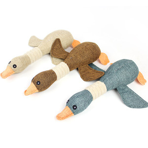 Fabrikanten Leveren Huisdier Pluche Geluid Piepende Dieren Speelgoed Hondentanden Schoon Bijtbestendig Pluche Ganzenhond Speelgoed - Product Image 3