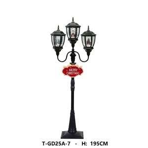 Farol de Navidad de Plástico Rojo y Blanco con Luces LED y <span class=keywords><strong>Música</strong></span> para las Fiestas - Product Image 3