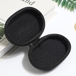 Estuche de Almacenamiento para Auriculares EVA, Pequeño, Ovalado, Negro, Portátil, con Cierre, para Empaque de Auriculares - Product Image 2
