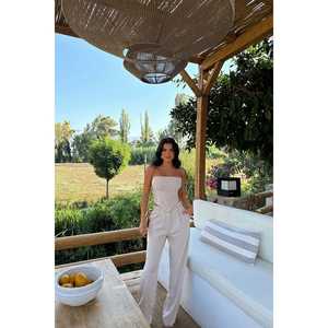 Ensemble pantalon et veste crème pour femme - Product Image 5