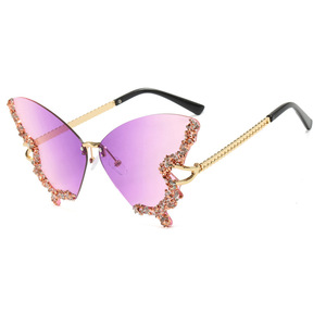 Premium Diamond-Set Sunglasses <strong>Fashion</strong> Luxury Women's <strong>Glasses</strong> Personality Butterfly Sunglasses UV400 - Product Image 6