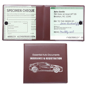 Organisateur de documents de voiture personnalisé pour boîte à gants, porte-cartes d'identité, porte-cartes d'immatriculation et d'assurance en plastique - Product Image 2