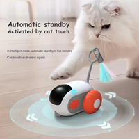 Vente en gros de jouets drôles intelligents pour chat robot avec gravité jouet électrique interactif télécommandé pour chat en plumes