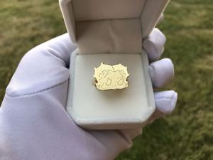 Su misura in acciaio inossidabile alla moda 18K placcato oro cartone animato anello carino gioielli per donne e ragazze ragazzi donne per regalo - Product Image 5