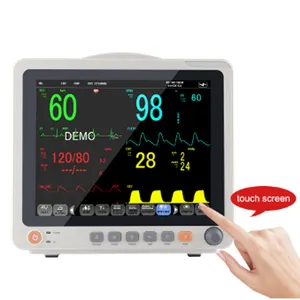 タッチECG心拍数メーター呼吸血中酸素血圧と体温マシンリモートECGモニタリング