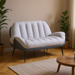 Divano a Due Posti Homeera, Stile Mid-Century Moderno, Rivestito in Tessuto, Arredamento per Soggiorno - Product Image 2