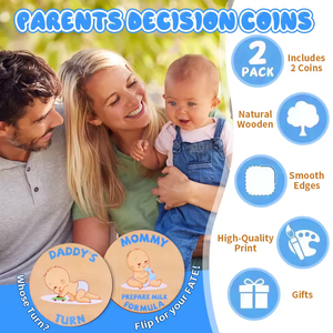 Nouvelles pièces <span class=keywords><strong>de</strong></span> monnaie <span class=keywords><strong>de</strong></span> décision pour les parents, cadeau <span class=keywords><strong>de</strong></span> baby shower pour accessoires photo, pièce <span class=keywords><strong>de</strong></span> monnaie amusante en bois pour bébé, pièce <span class=keywords><strong>de</strong></span> monnaie pour maman et papa pour la <span class=keywords><strong>grossesse</strong></span> - Product Image 6