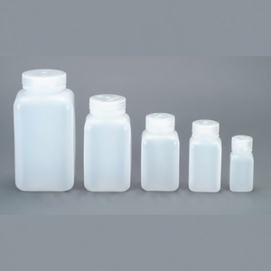 Botella Cilíndrica Transparente de HDPE de Boca Ancha de 60 ml con Tapa de Rosca de PP UNI-Sci - Product Image 1