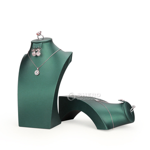 Set de Bustos de Exhibición de Joyería de MDF Recubiertos de Cuero PU, Varios Tamaños, Impresión de Logotipo Personalizado, Suministro de Fábrica al por Mayor para Joyerías - Product Image 1