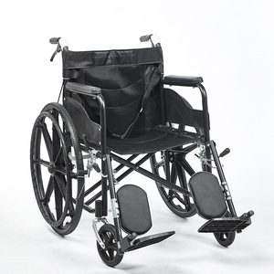Silla de ruedas manual plegable, ligera, de acero al carbono, con asiento transpirable para pacientes mayores y mujeres embarazadas - Product Image 4