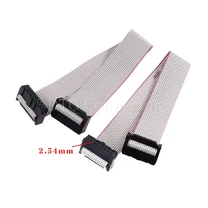 2.54mm FC 6/8/10/12/14/16/18/20/24/26/30/34/40/44/50 Pin Gray Flat Ribbon Cable Connector 10-100cm For DC3 IDC Box Header