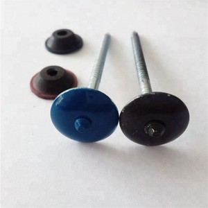 Clavos para techos de material de hierro tipo vástago de giro clavos para techos coloridos con hilo y arandela - Product Image 1