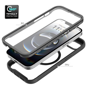 Funda Magnética para Teléfono Móvil con Diseño de Doble Capa Híbrida TPU+PC para <span class=keywords><strong>iPhone</strong></span> 12 <span class=keywords><strong>13</strong></span> 14 Pro 15 16 Plus 16e 17e 17 Air Pro Max - Product Image 3
