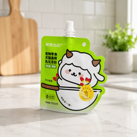 Pochettes à bec verseur personnalisées en plastique pour emballage alimentaire, accessoires de remplissage compatibles avec les jus, sauces et purées pour bébés