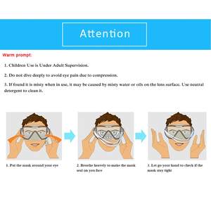 Masque de plongée sous-marine OEM professionnel en silicone équipement tuba adultes anti-buée UV étanche lunettes de natation hommes lunettes de plongée - Product Image 6